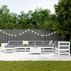 vidaXL 10-tlg. Garten-Sofagarnitur Wei&szlig; Massivholz Kiefer