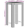vidaXL 3-tlg. Gartenbar-Set Schwarz Poly Rattan & Massivholz Akazie