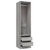 vidaXL Kleiderschrank mit Schubladen Grau Sonoma 50x50x200 cm