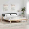 vidaXL Bettgestell Braun und Dunkelgrau 200 x 200 cm Massivholz Kiefer