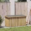 vidaXL Gartenlagerbox mit Speicher Natur 119 x 44 x 58,5 cm