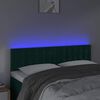 vidaXL LED Kopfteil Dunkelgr&uuml;n 144x5x78/88 cm Samt