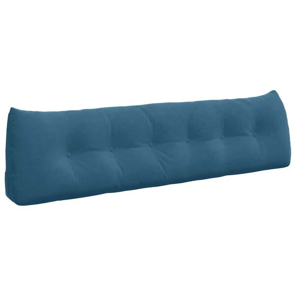 vidaXL R&uuml;cken Kissen Blau 180 x 24 x 50 cm Samt