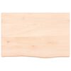 vidaXL Tischplatte 60x40x(2-6) cm Massivholz Eiche Unbehandelt