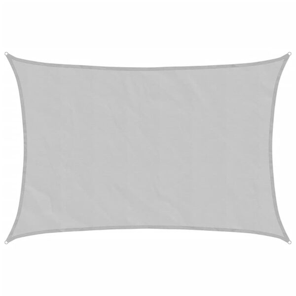 vidaXL Sonnensegel Hellgrau 5x3,5 m 100% Polyester Oxford