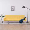 vidaXL Schlafsofa mit Armlehnen Gelb Polyester