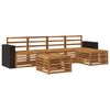 vidaXL Outdoor-Sofagarnitur 6 Stk. Natur