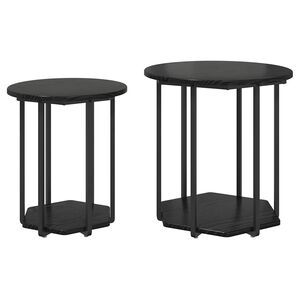 vidaXL Beistelltisch-Set 2 stk. Schwarz Eichen-Optik 50 x 50 x 50,5 cm