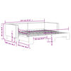 vidaXL Tagesbett Ausziehbar Taupe 90x200 cm Stoff