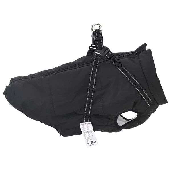 vidaXL Hundemantel Schwarz L44 Fleece und Polyester