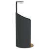 vidaXL Gartendusche Schwarz 100x100x241,5 cm Poly Rattan Akazienholz