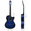 vidaXL 12-tlg. Western Gitarren-Set mit Equalizer und 6 Saiten Blau