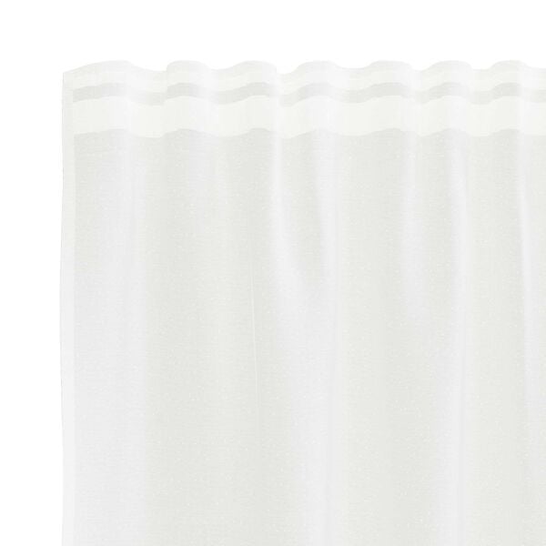 vidaXL Spitzenvorhang mit Vorh&auml;ngen Floral Wei&szlig; 160 x 400 cm Polyester