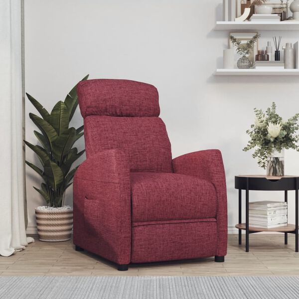 vidaXL Relaxsessel Weinrot Stoff