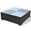 vidaXL 6-tlg. Garten-Lounge-Set mit Auflagen Poly Rattan Schwarz
