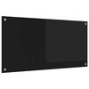 vidaXL K&uuml;chenr&uuml;ckwand Schwarz 100 x 50 cm Geh&auml;rtetes Glas
