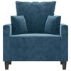 vidaXL Sessel Blau 60 cm Samt