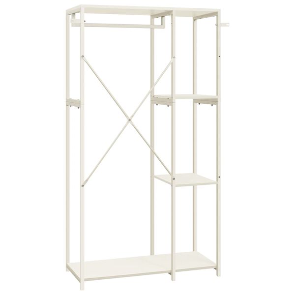 vidaXL Kleiderschrank Wei&szlig; 90x40x167 cm Metall und Spanplatte