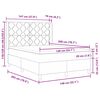 vidaXL Boxspringbett mit Matratze Dunkelbraun 140 x 200 cm Stoff