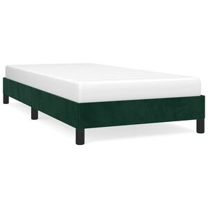 vidaXL Bettgestell ohne Matratze Dunkelgr&uuml;n 90x190 cm Samt