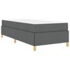 vidaXL Bettrahmen mit Matratze Dunkelgrau 100 x 200 cm Stoff
