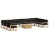vidaXL Outdoor-Sofagarnitur 11 stk. 10-Sitzer Wei&szlig; und Schwarz