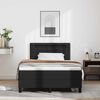 vidaXL Boxspringbett mit Matratze Schwarz 120 x 200 cm Kunstleder