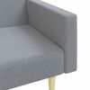 vidaXL Schlafsofa 2-Sitzer mit Fu&szlig;hocker Hellgrau Stoff