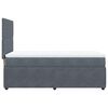 vidaXL Boxspringbett mit Matratze Dunkelgrau 100x200 cm Samt