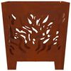 vidaXL Feuerstelle Braun 40 x 40 x 40 cm Stahl