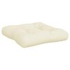 vidaXL Palettenkissen 2-tlg. Creme Stoff