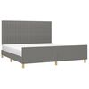 vidaXL Bettgestell ohne Matratze Dunkelgrau 180x200 cm Stoff
