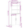 vidaXL Highboard Betongrau 69,5x34x180 cm Holzwerkstoff