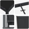 vidaXL Garten Essgruppe 5 pcs Schwarz Pulverbeschichteter Stahl