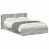 vidaXL Bettgestell mit Stauraum Grau Sonoma 140 x 200 cm Holzwerkstoff