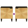 vidaXL Nachttisch Schwarz und Gold 40 x 33,5 x 46 cm Massivholz Akazie