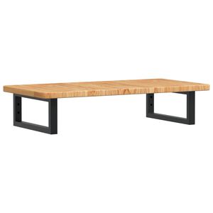 vidaXL Waschtischplatte mit Halterung Stahl und Massivholz Eiche