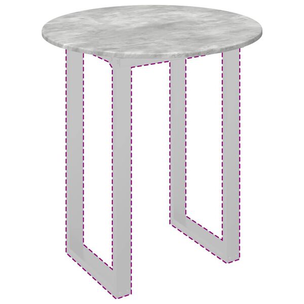 vidaXL Tischplatte Betongrau 70 x 70 x 1,5 cm Holzwerkstoff