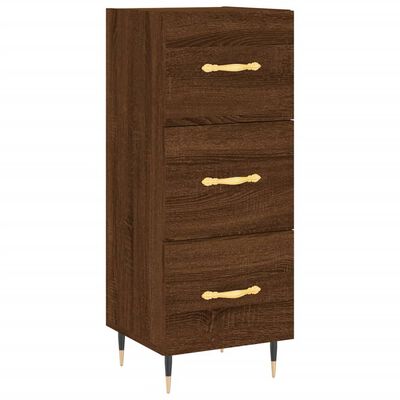 vidaXL Highboard Braun Eichen-Optik 34,5x34x180 cm Holzwerkstoff