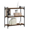 vidaXL B&uuml;cherregal 3 B&ouml;den Braun Eichen-Optik 80x30x86cm Holzwerkstoff