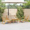 vidaXL Gartenst&uuml;hle mit Tisch 4 pcs Beige 90 x 45 x 40 cm