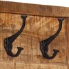 vidaXL Wandgarderobe mit 5 Haken Massivholz Mango