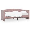 vidaXL Tagesbett USB Rosa Samt 90x200 cm