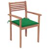 vidaXL Stapelbare Gartenst&uuml;hle mit Kissen 6 Stk. Massivholz Teak