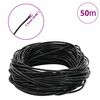 vidaXL Leder Schnur Schwarz &Oslash;1,5 mm x 50 m Leder