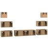 vidaXL TV-Schrankset Wandmontiert 8 pcs Artisan-Eiche Holzwerkstoff