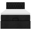 vidaXL Ottoman-Bett mit Matratze Schwarz 80x200 cm Stoff