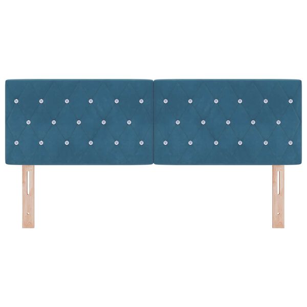 vidaXL Kopfteil mit Kopfteil Dunkelblau 144 cm Kunstleder