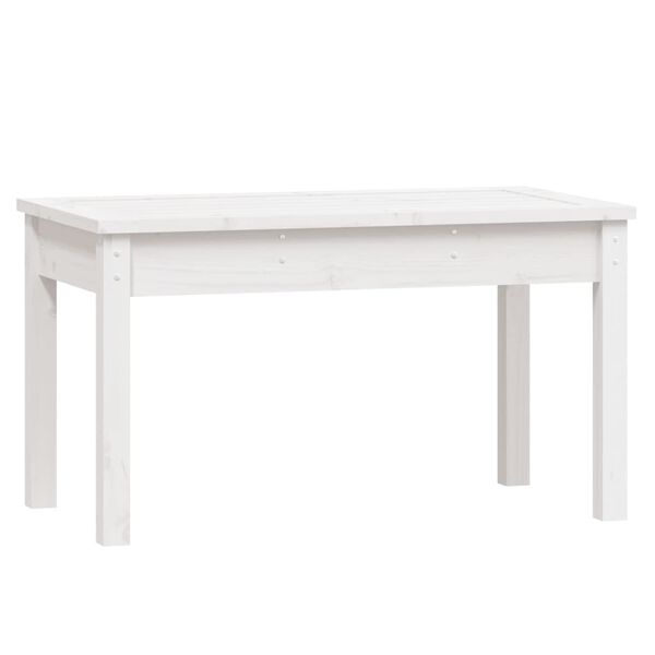 vidaXL Gartenbank Wei&szlig; 80x44x45 cm Massivholz Kiefer