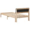 vidaXL Bettgestell Braun und Dunkelgrau 100 x 200 cm Massivholz Kiefer